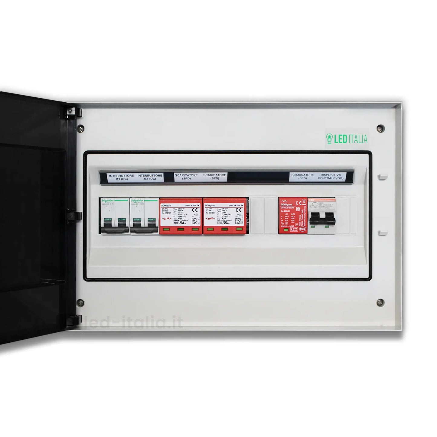 Kit Fotovoltaico Monofase Deye 6kW+10kWh LFP con 14 Pannelli 440W (6.16kW) e Quadro AC/DC