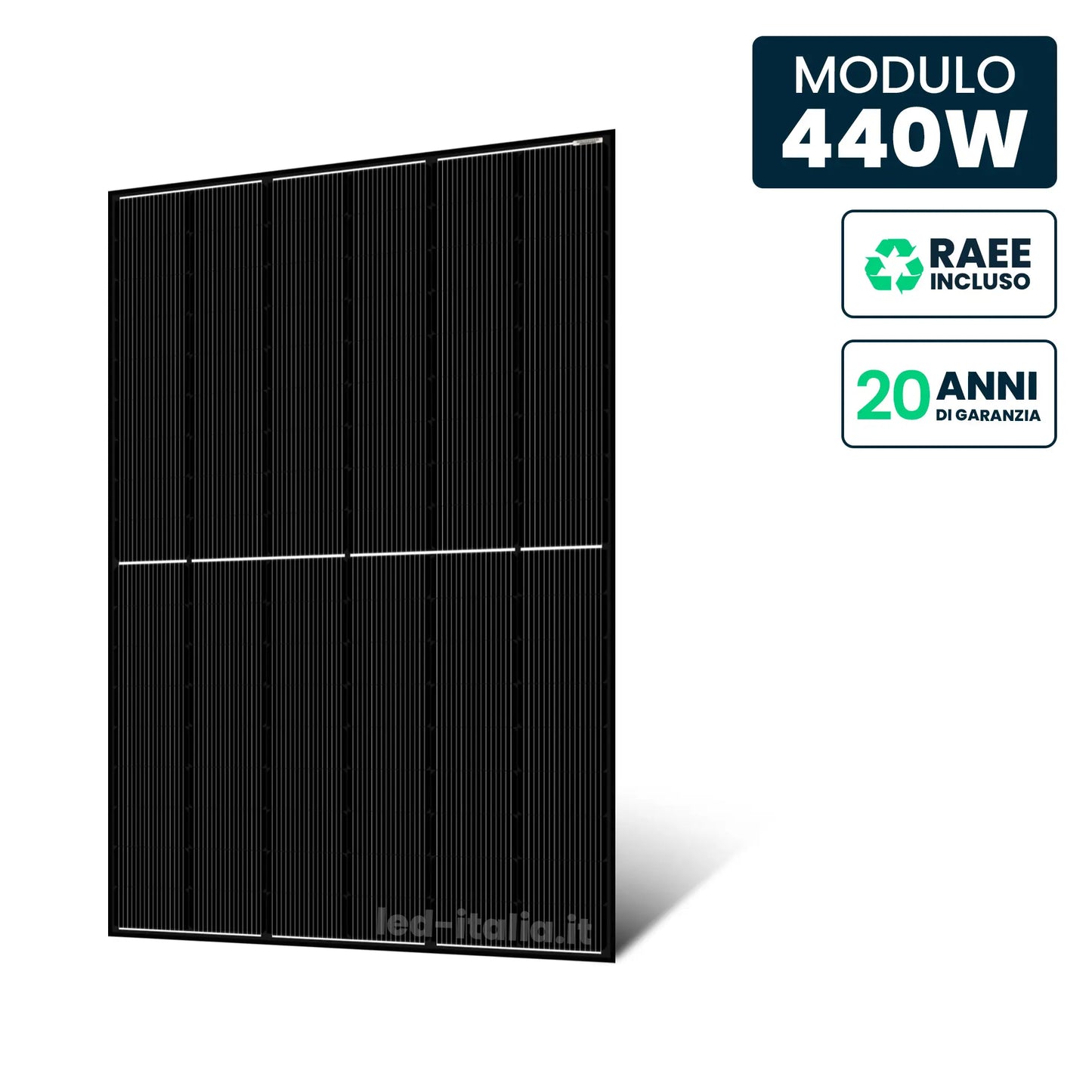 Kit Fotovoltaico Monofase Deye 3kW senza Accumulo con 9 Pannelli 440W (3.87kW) e Quadro AC/DC