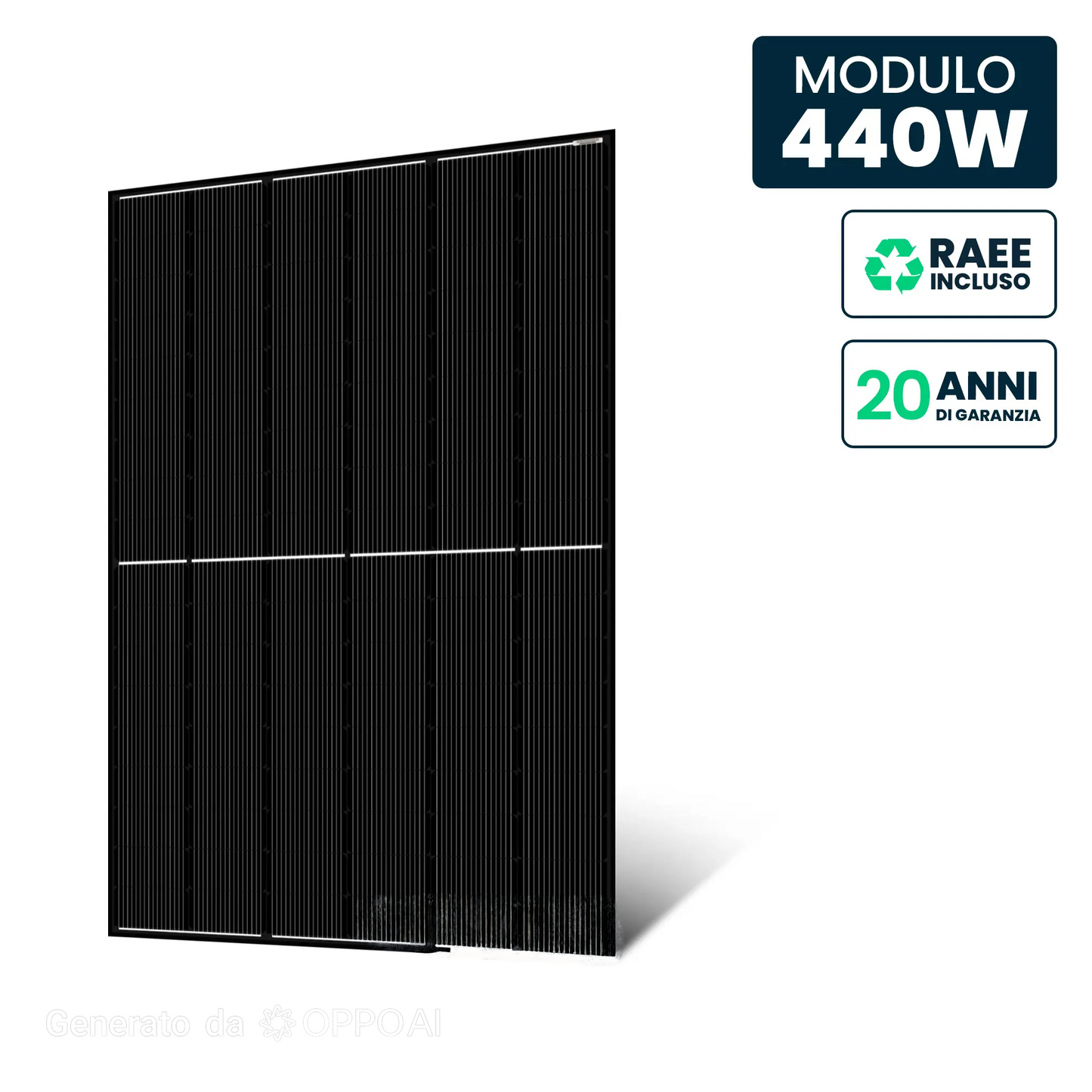 Kit Fotovoltaico Monofase Deye 6kW+10kWh LFP con 14 Pannelli 440W (6.16kW) e Quadro AC/DC
